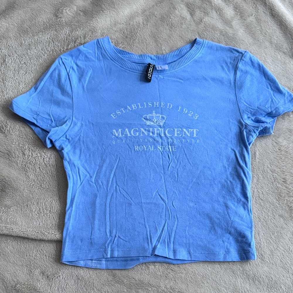 Blue Baby Crop Tee (Top)